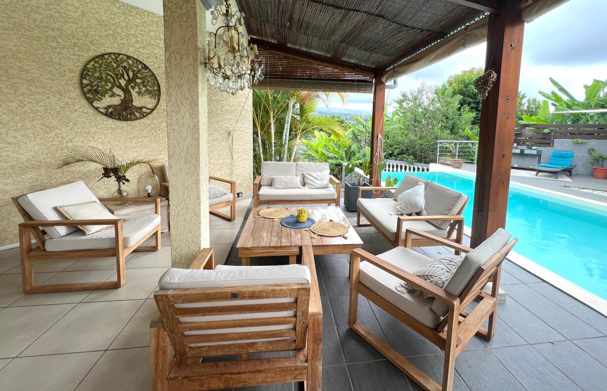 Villa Ti Moon, Entre Deux, Piscine Экстерьер фото
